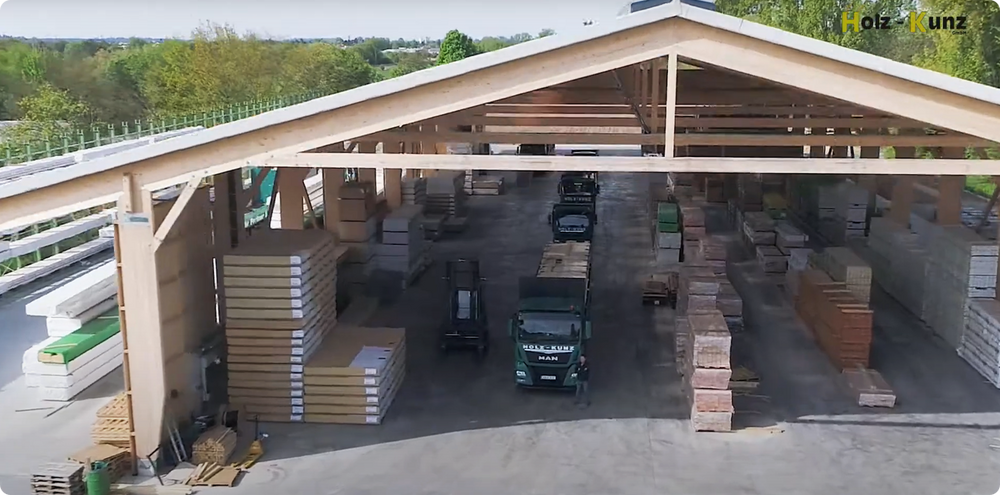 Holz-Kunz Lager und Fuhrpark mit Opti-Net Schnittstelle